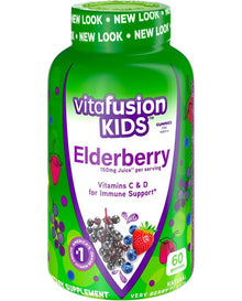 Vitafusion Kids Elderberry Gummy Vitamins, Delicious Immune Support Gummies for Kids, 60Ct
