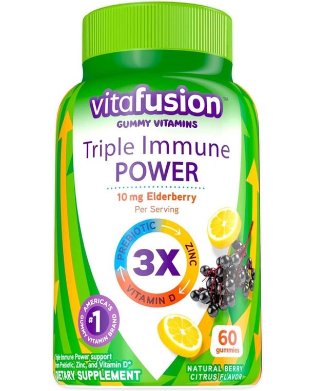 Vitafusion Triple Immune POWER Gummy Vitamins, 60ct
