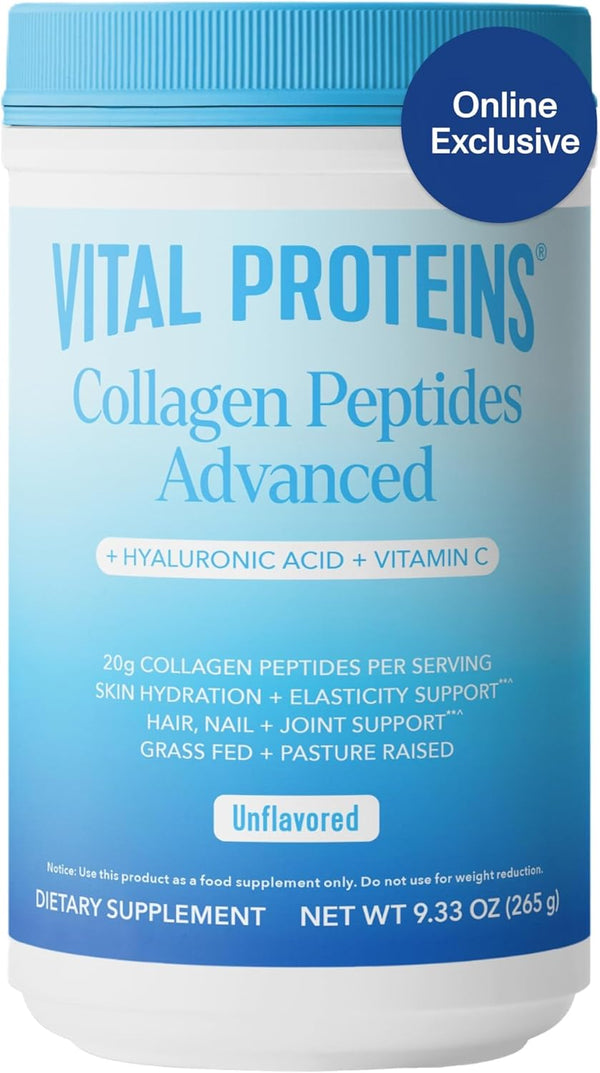 Vital Proteins Collagen Peptides Powder Advanced with Hyaluronic Acid & Vitamin C, 13 Servings 9.35 oz