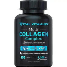 Vital Vitamins Multi Collagen Complex - Type I, II, III, V, X, Grass Fed, Non-GMO, 150 Capsules
