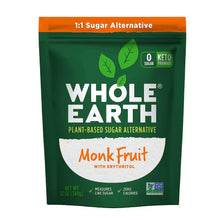 WHOLE EARTH Monk Fruit Sweetener with Erythritol, Plant-Based Sugar Alternative, 12 Ounce Pouch
