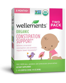 Wellements Organic Baby Liquid Supplement, Relieves Constipation, 4 Oz, 2-Pack
