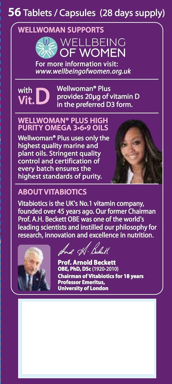Vitabiotics Wellwoman Plus Tablets 56 Capsules