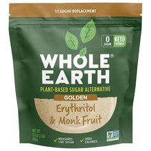 Whole Earth, Plant-Based Sugar Alternative - Golden Sweetener Erythritol & Monk Fruit, Zero Calories, No Artificial Colors and Keto Friendly (32Oz / 2Lb)
