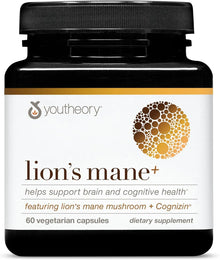 Youtheory Lion's Mane - 60 Vegetarian Capsules