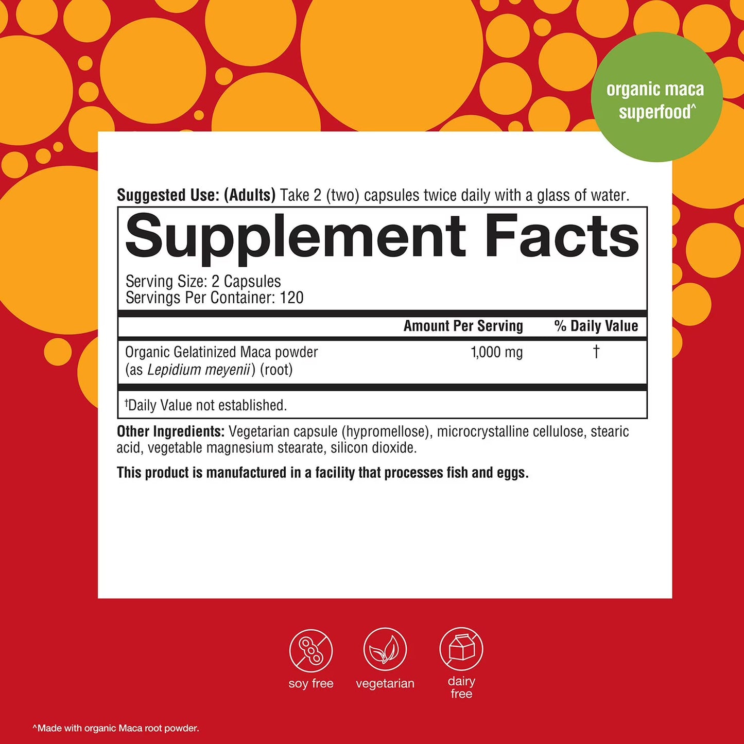Youtheory Organic Maca Capsules, 240 ct.