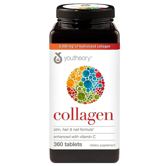 Youtheory Collagen Tablets, Skin, Hair, and Nail Formula Dietary Supplement (360 ct.)
