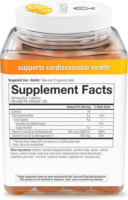 Youtheory K2D3 Zero Sugar Gummies, 120 ct.