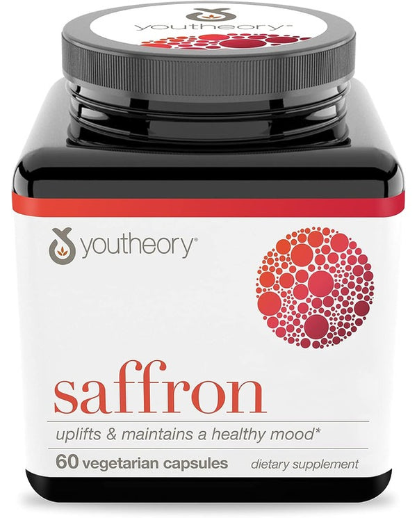 Youtheory Saffron - Vegan Energy Supplement for Men & Women* - 60 Vegetarian Capsules
