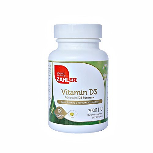 Zahler D3, Advanced D3 Formula, 75 mcg (3,000 IU), 120 Softgels,
