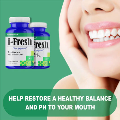 Aai Brand Sugar-Free Breath Freshener Capsules, 60 Count, for Bad Breath, Unflavored Dietary Supplements