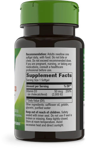 Nature's way vitamin D3 softgels, 240 ct