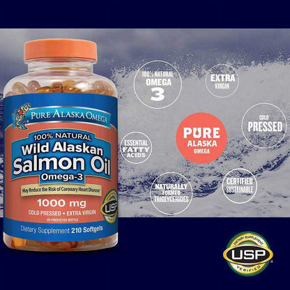 Omega Wild Salmon Oil 1000 mg., 210 Softgels