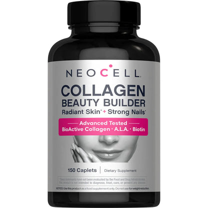 Neocell Collagen Beauty Builder supplement bottle on a white background