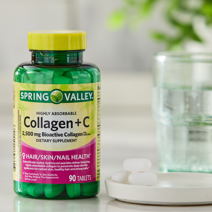 Spring Valley's Collagen + C Tablets, 2,500mg, 90 Tablets