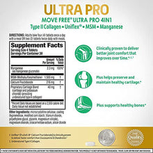 Move Free Ultra Pro with Quadruple Action Joint Support - Type 2 Collagen MSM Calcium Fructoborate & Manganese - Supports Joint Cartiliage Bone Connective Tissue, 120 Tablets (30 servings) SCHIFF