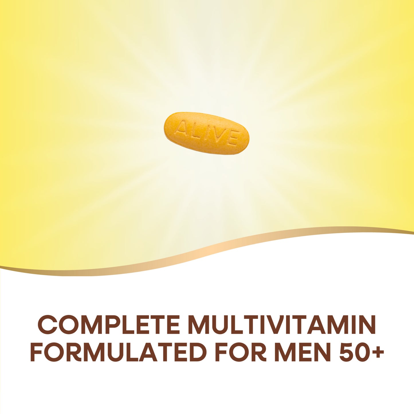 Alive! Men's 50+ Complete Daily Multivitamin Tablets, 50 Count