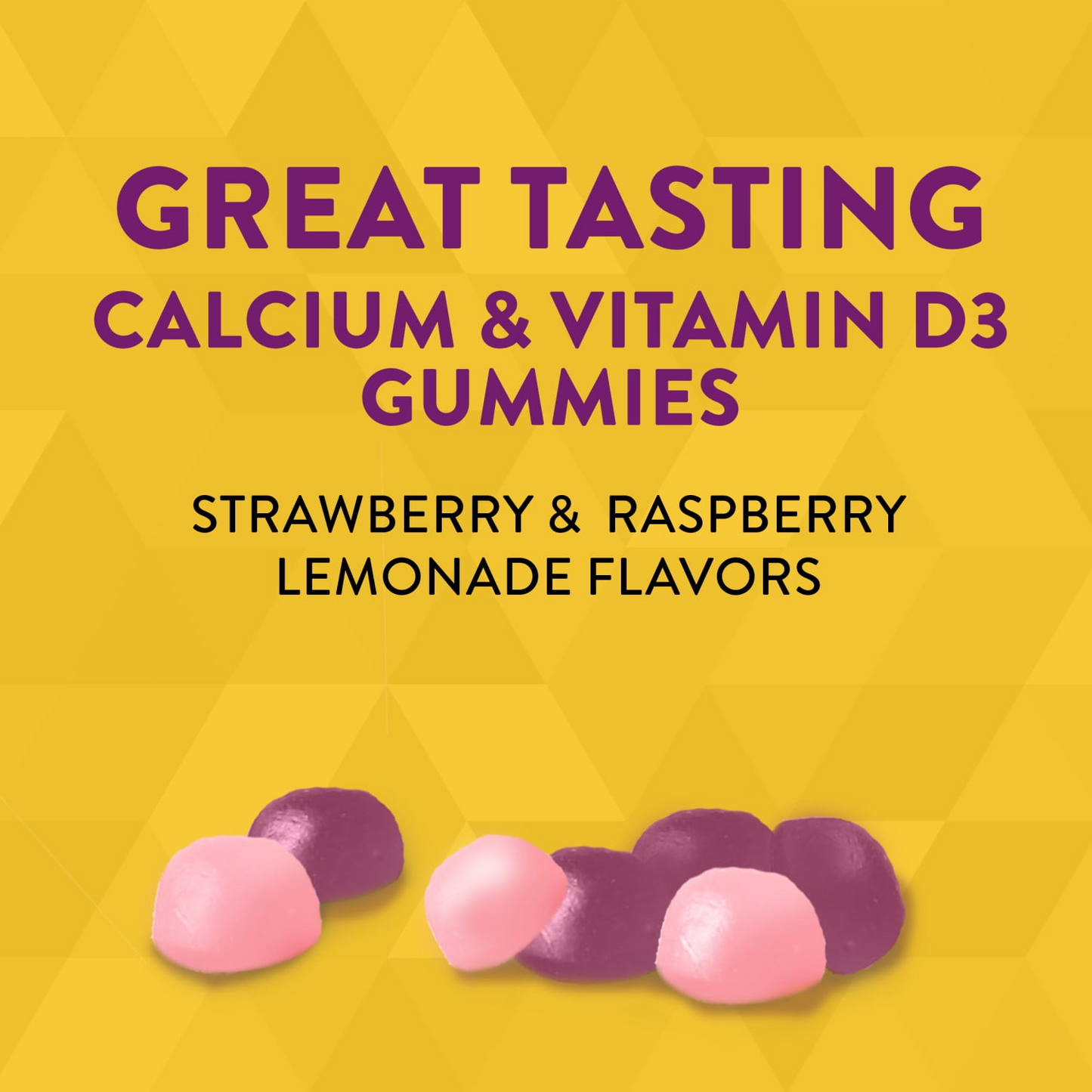 Nature's Way Alive Premium Calcium + D3 Gummies, Supports Healthy Bones & Muscles*, Strawberry and Raspberry Lemonade Flavored, 60 Gummies