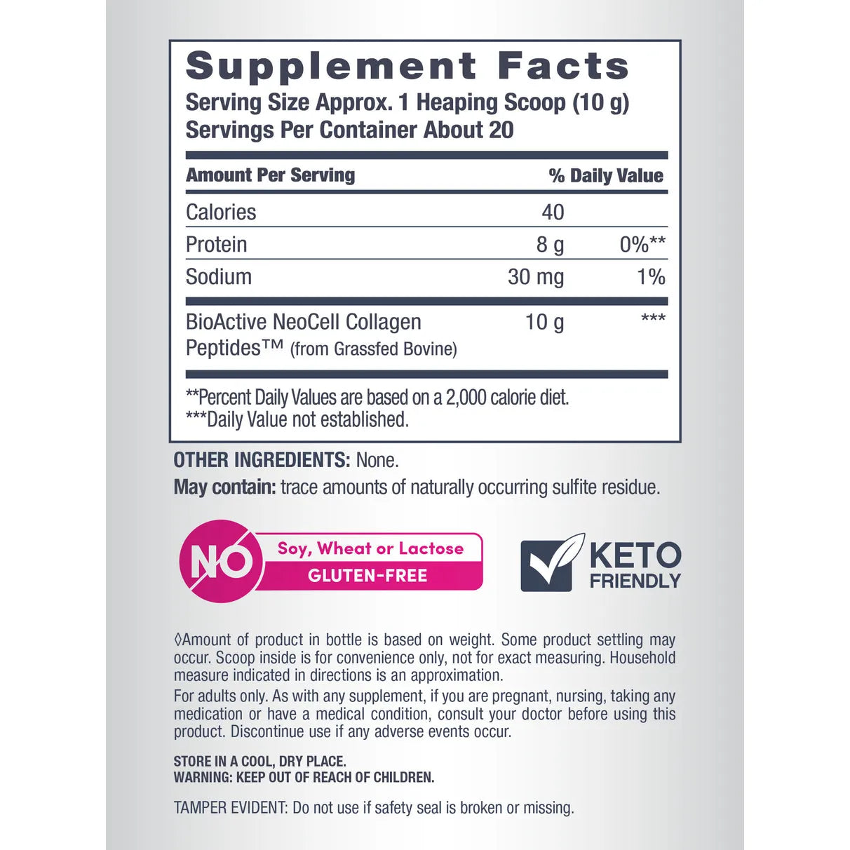Neocell Collagen Powder, 10g Collagen Peptides per Serving, Healthy Hair, Skin, Nails & Joints, Unflavored, 7 Oz
