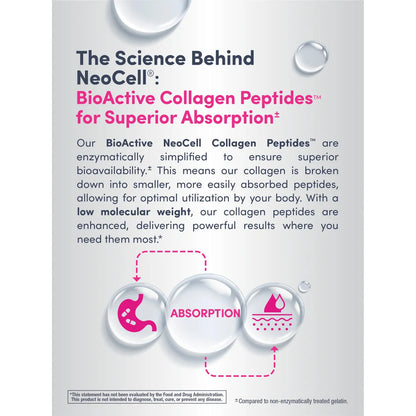 Neocell Collagen Powder, 10g Collagen Peptides per Serving, Healthy Hair, Skin, Nails & Joints, Unflavored, 7 Oz