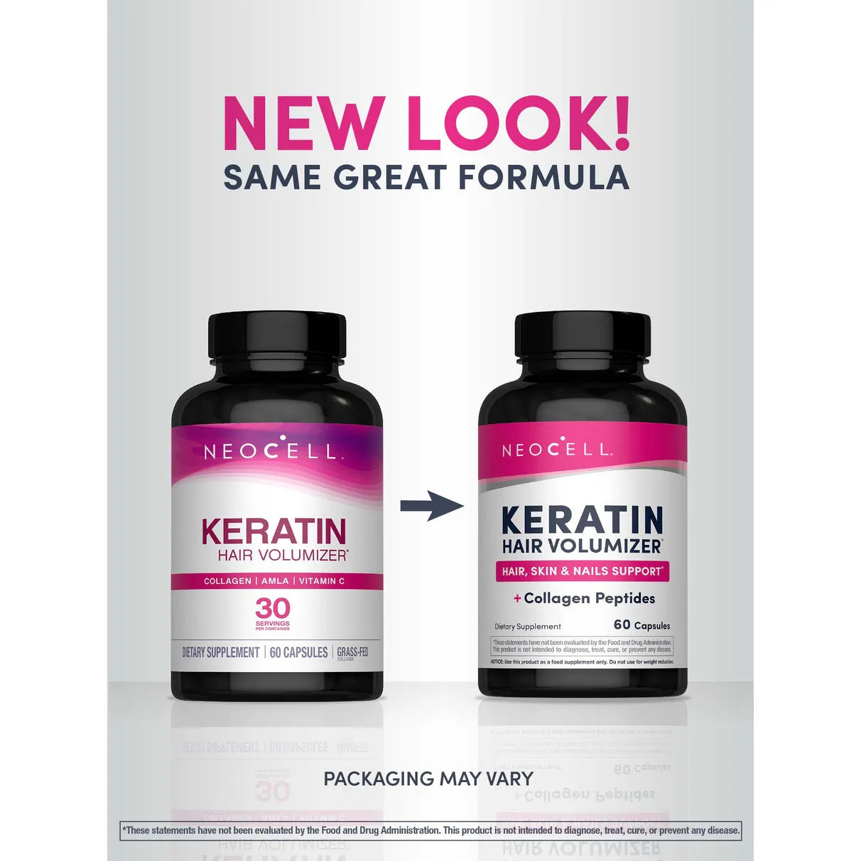 NeoCell Keratin Hair Treatment, 60 Capsules