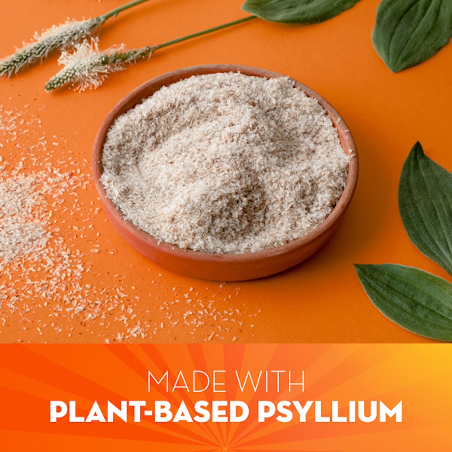 Metamucil GLP-1 Friendly Psyllium Fiber Supplement, Real Sugar Orange, 30 Tbsp
